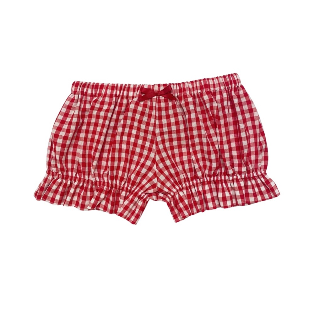 Red Gingham Ruffle Mini Bloomers - image 1